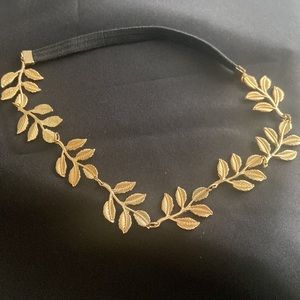 Head Band Gold Leaves